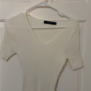Women's Ribbed Knit Top - Cream